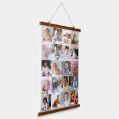 Ontwerp je eigen 20 fotocollage hangend wandkleed (Gebogen)