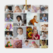 Ontwerp je eigen 20 fotocollage keramisch ornament (Achterkant)