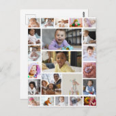 Ontwerp je eigen 22 foto-collageposter briefkaart (Voorkant / Achterkant)