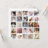 Ontwerp Je Eigen 25 Foto Collage Kaart (Voorkant / Achterkant in situ)