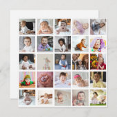 Ontwerp je eigen 25 fotocollage aankondiging (Voorkant / Achterkant)