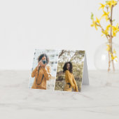 Ontwerp Je Eigen 2 Foto Collage Kaart (Gele Bloem)