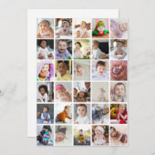 Ontwerp Je Eigen 30 Foto Collage Feestdagenkaart (Voorkant / Achterkant)