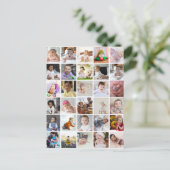 Ontwerp je eigen 30 fotocollage briefkaart (Staand voorkant)