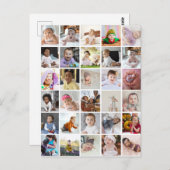 Ontwerp je eigen 30 fotocollage briefkaart (Voorkant / Achterkant)