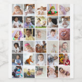 Ontwerp je eigen 30 fotocollage wijn etiket (Enkel label)