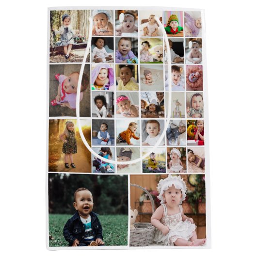 Ontwerp je eigen 35 fotocollage medium cadeauzakje (Voorkant)