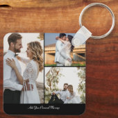 Ontwerp je eigen 3 fotocollage sleutelhanger (Achterkant)