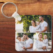 Ontwerp je eigen 3 fotocollage sleutelhanger (Voorkant)
