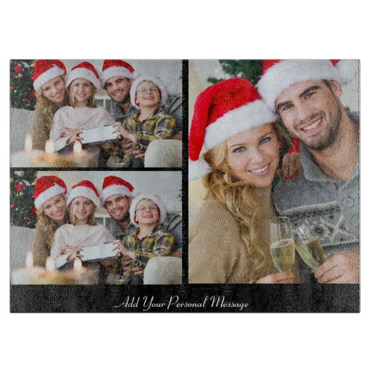 Ontwerp je eigen 3 fotocollage snijplank (Voorkant)