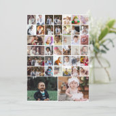 Ontwerp je eigen 40 fotocollage aankondiging (Staand voorkant)