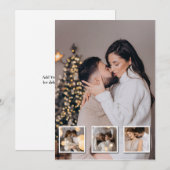 Ontwerp je eigen 4 foto collage feestdagenkaart (Voorkant / Achterkant)