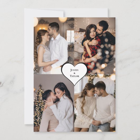 Ontwerp je eigen 4 fotocollage bedankkaart (Voorkant)