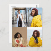 Ontwerp je eigen 4 fotocollage briefkaart (Voorkant / Achterkant)