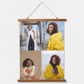 Ontwerp je eigen 4 fotocollage hangend wandkleed (Voorkant)