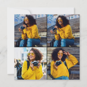 Ontwerp je eigen 4 fotocollage kaart