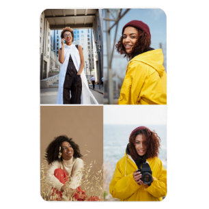 Ontwerp je eigen 4 fotocollage magneet