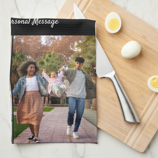 Ontwerp je eigen 4 fotocollage theedoek (Quarter Fold)