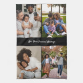 Ontwerp je eigen 4 fotocollage theedoek (Verticaal)