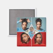 Ontwerp Je Eigen 5 Foto Collage Magneet (Voorkant / Achterkant)
