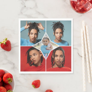 Ontwerp Je Eigen 5 Foto Collage Servet