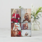 Ontwerp je eigen 5 fotocollage aankondiging (Staand voorkant)