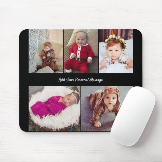 Ontwerp je eigen 5 fotocollage muismat (Met muis)