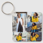 Ontwerp je eigen 5 fotocollage sleutelhanger (Voorkant)