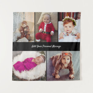 Ontwerp je eigen 5 fotocollage wandkleed