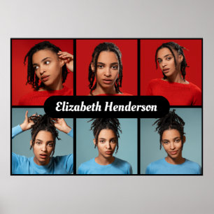 Ontwerp je eigen 6 fotocollage poster