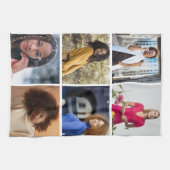 Ontwerp je eigen 6 fotocollage theedoek (Horizontaal)