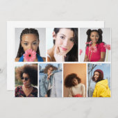 Ontwerp je eigen 7 fotocollage bedankkaart (Voorkant / Achterkant)