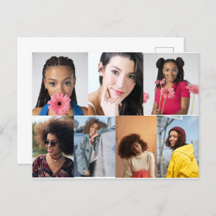 Ontwerp je eigen 7 fotocollage briefkaart