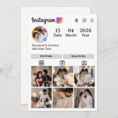 Ontwerp je eigen 7 fotocollage feestdagenkaart (Voorkant / Achterkant)