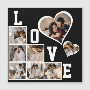 Ontwerp je eigen 8 foto collage magnetische uitnodiging