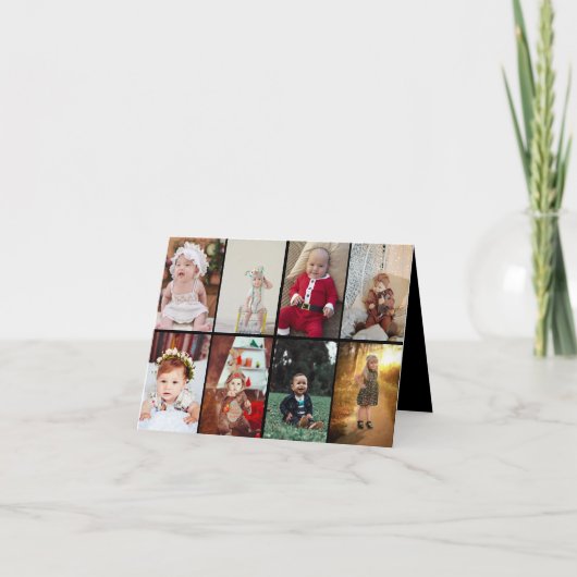 Ontwerp je eigen 8 fotocollage aankondiging (Voorkant)