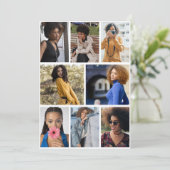 Ontwerp je eigen 8 fotocollage bedankkaart (Staand voorkant)