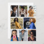 Ontwerp je eigen 8 fotocollage bedankkaart (Voorkant / Achterkant)