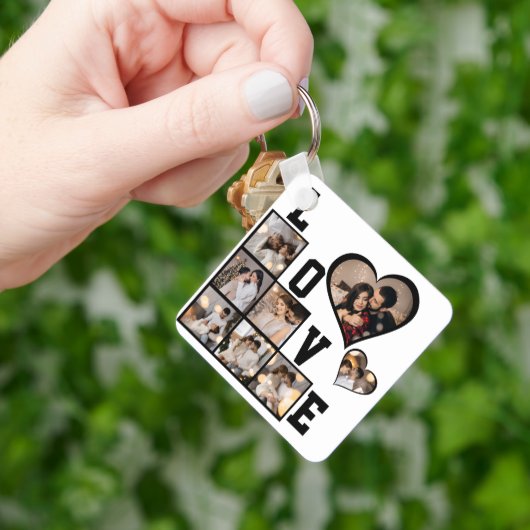 Ontwerp je eigen 8 fotocollage sleutelhanger (Hand)