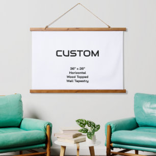 Ontwerp Je Eigen 91cm x 66cm Horizontale Tafel met Hangend Wandkleed