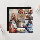 Ontwerp je eigen 9 foto collage kaart (Voorkant / Achterkant in situ)