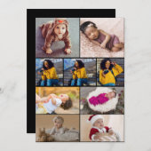 Ontwerp je eigen 9 fotocollage bedankkaart (Voorkant / Achterkant)