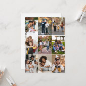 Ontwerp je eigen 9 fotocollage kaart (Voorkant / Achterkant in situ)