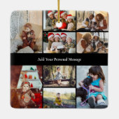 Ontwerp je eigen 9 fotocollage keramisch ornament (Achterkant)