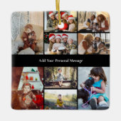 Ontwerp je eigen 9 fotocollage keramisch ornament (Voorkant)