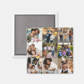 Ontwerp je eigen 9 fotocollage magneet (Voorkant / Achterkant)