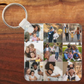 Ontwerp je eigen 9 fotocollage sleutelhanger (Voorkant)