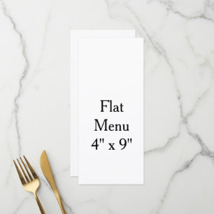 Ontwerp Je Eigen aangepaste 4" x 9" Platte Menu