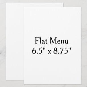 Ontwerp je eigen aangepaste 6.5" x 8.75" platte me menu