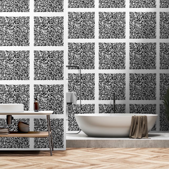 Ontwerp Je Eigen Aangepaste QR Code Achtergrond Vo Behang (Badkamer)